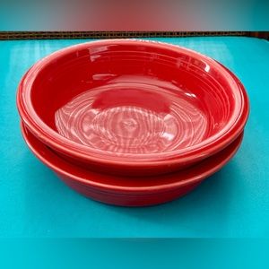 Two Fiestaware Bowls in Scarlet